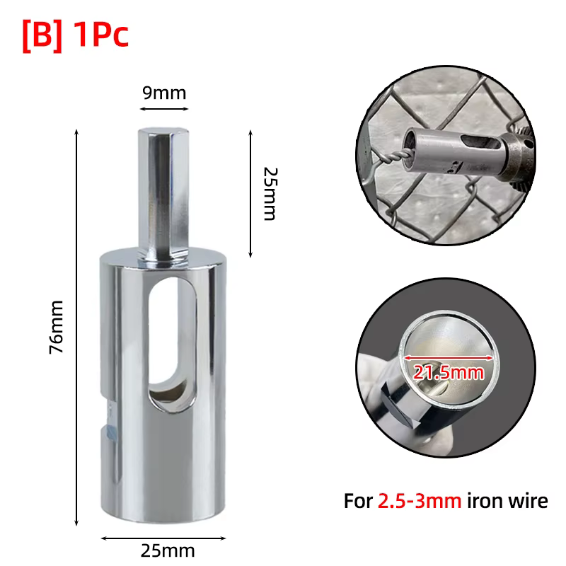 Outil de torsion de fil de fer 3-5 mm pour attaches torsadées, fixation de clôture grillagée, mandri