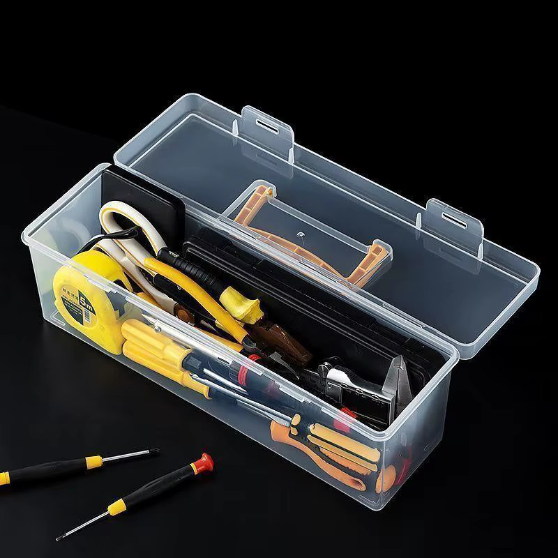 Boîte de rangement pour outils, organiseur d'outils transparent à compartiments, boîte de tri pour v