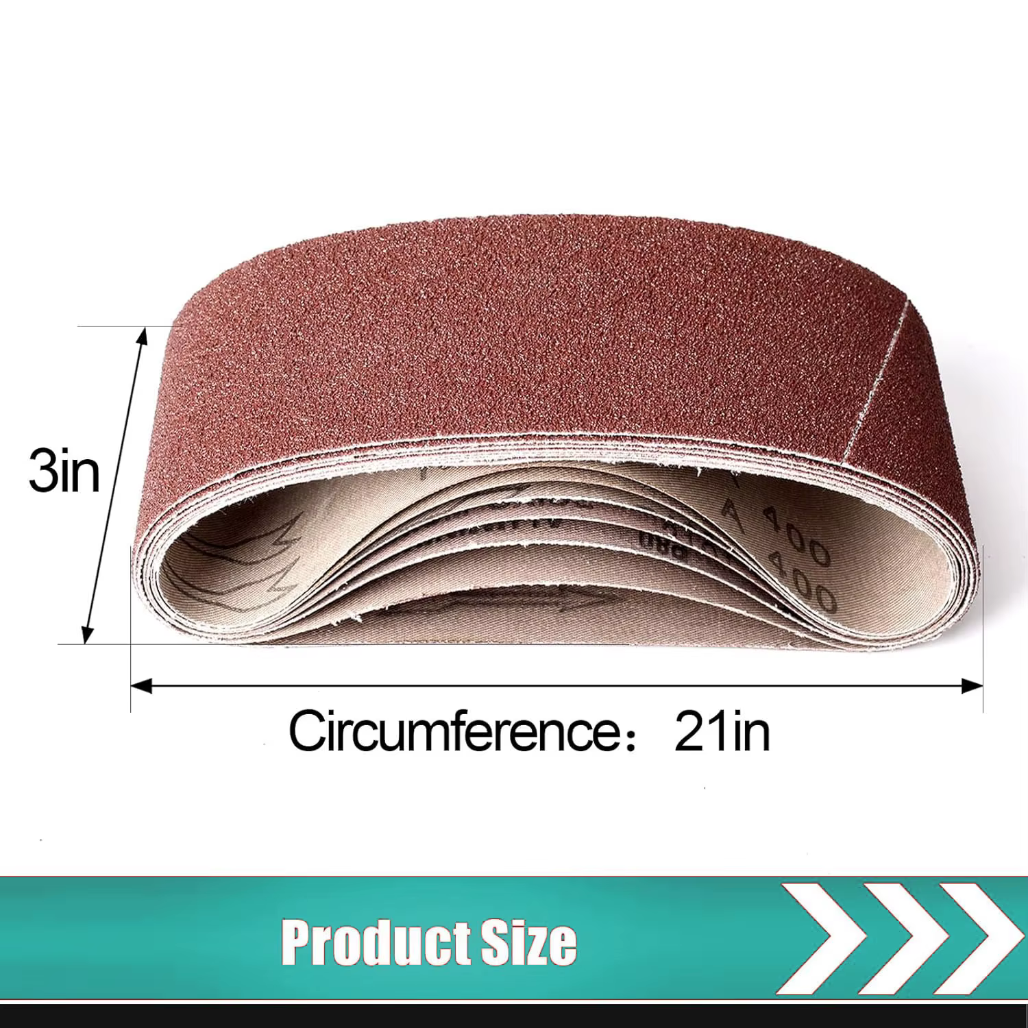 10 pièces 75x533mm bandes abrasives 40/60/80/120/180/240/320 grain pour ponceuse à bande outil abras