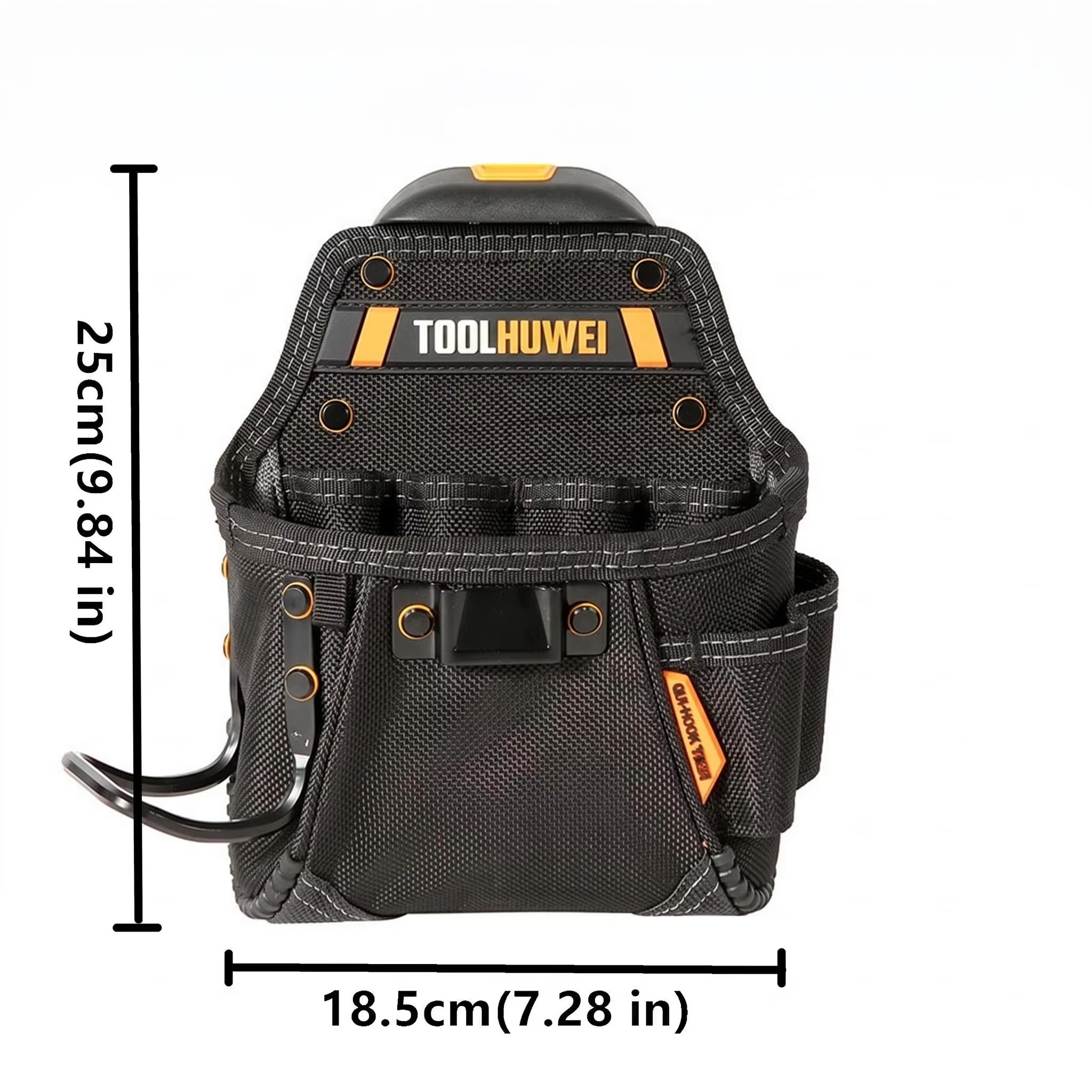 TOOLHUWEI Mini trousse à outils utilitaire, sac de travail de qualité pour charpentier, kit de servi