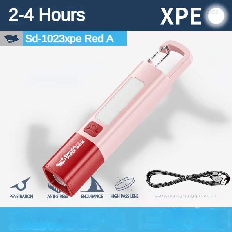 Nouvelle lampe torche multifonction portable, lumières puissantes, focalisation variable avec projec