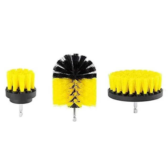 Perceuse électrique, ensemble de brosses pour pneus, salle de bains, brosse de nettoyage ronde en pl