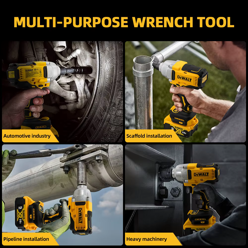 Dewalt DCF892 clé à chocs sans fil sans brosse à couple élevé 20V batterie outil électrique 812N.m c