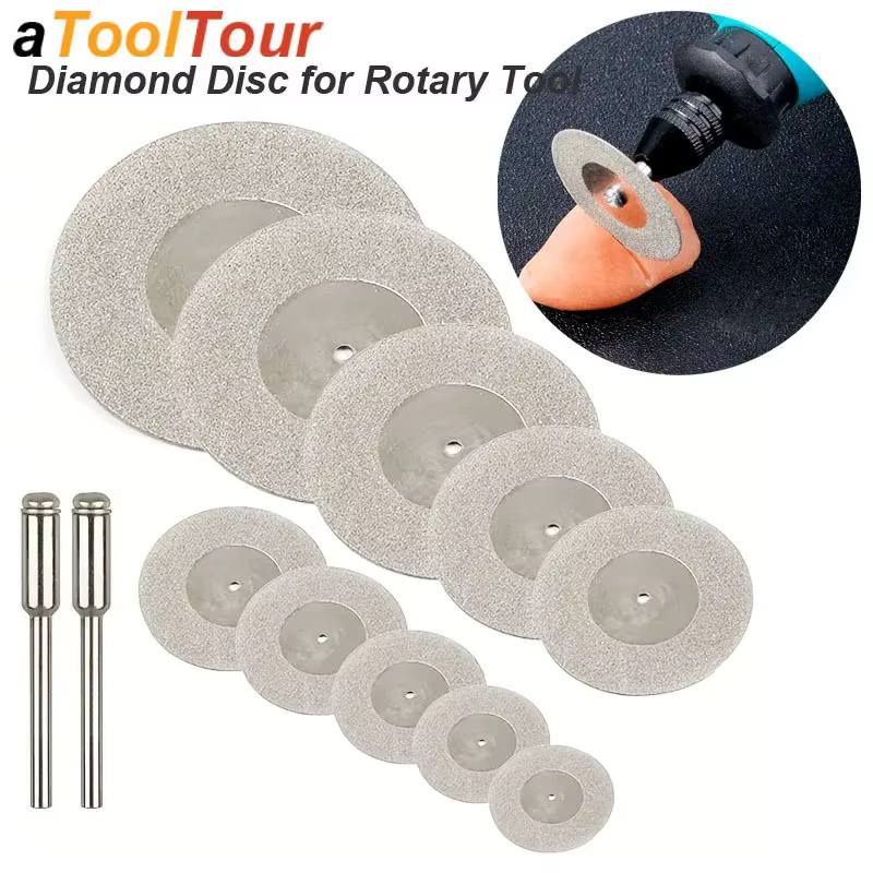 Lame de diamant, disque coupé, roue, scie circulaire, outil rotatif, Mini perceuse, bois, pierre, pl
