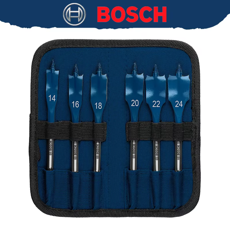 Bosch EXPERT Forets à bois 6 pièces 14/16/18/20/22/24mm Kit d'outils de perçage de trous filetés à a