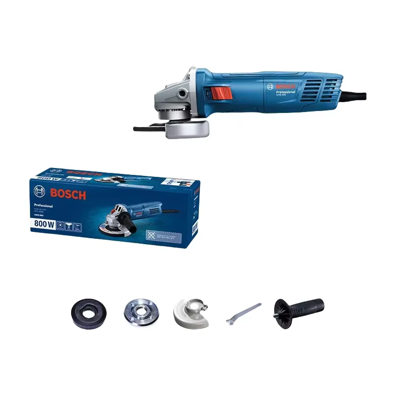 Meuleuse d'angle professionnelle BOSCH GWS800, poignée ergonomique antidérapante, pour le traitement