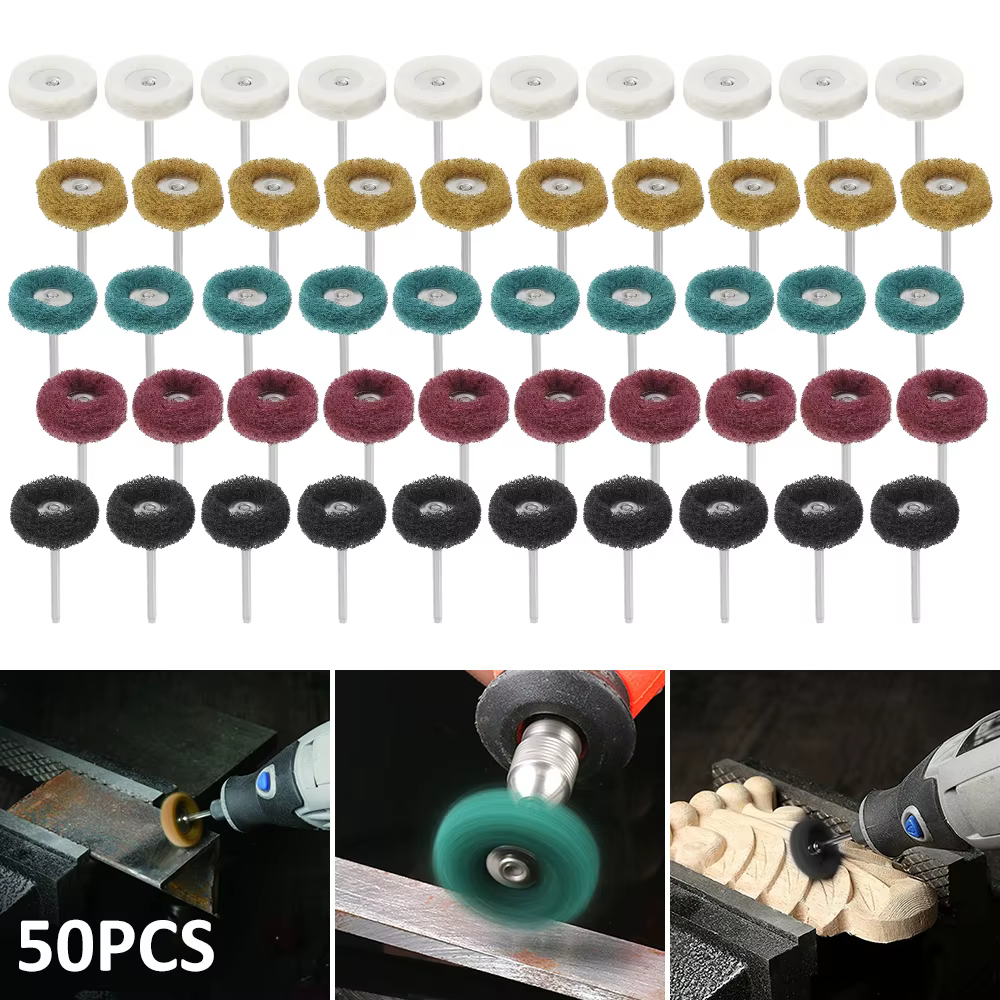 Mini foret en Nylon, brosse Abrasive, fil de polissage, roue de polissage, outil manuel rotatif Drem