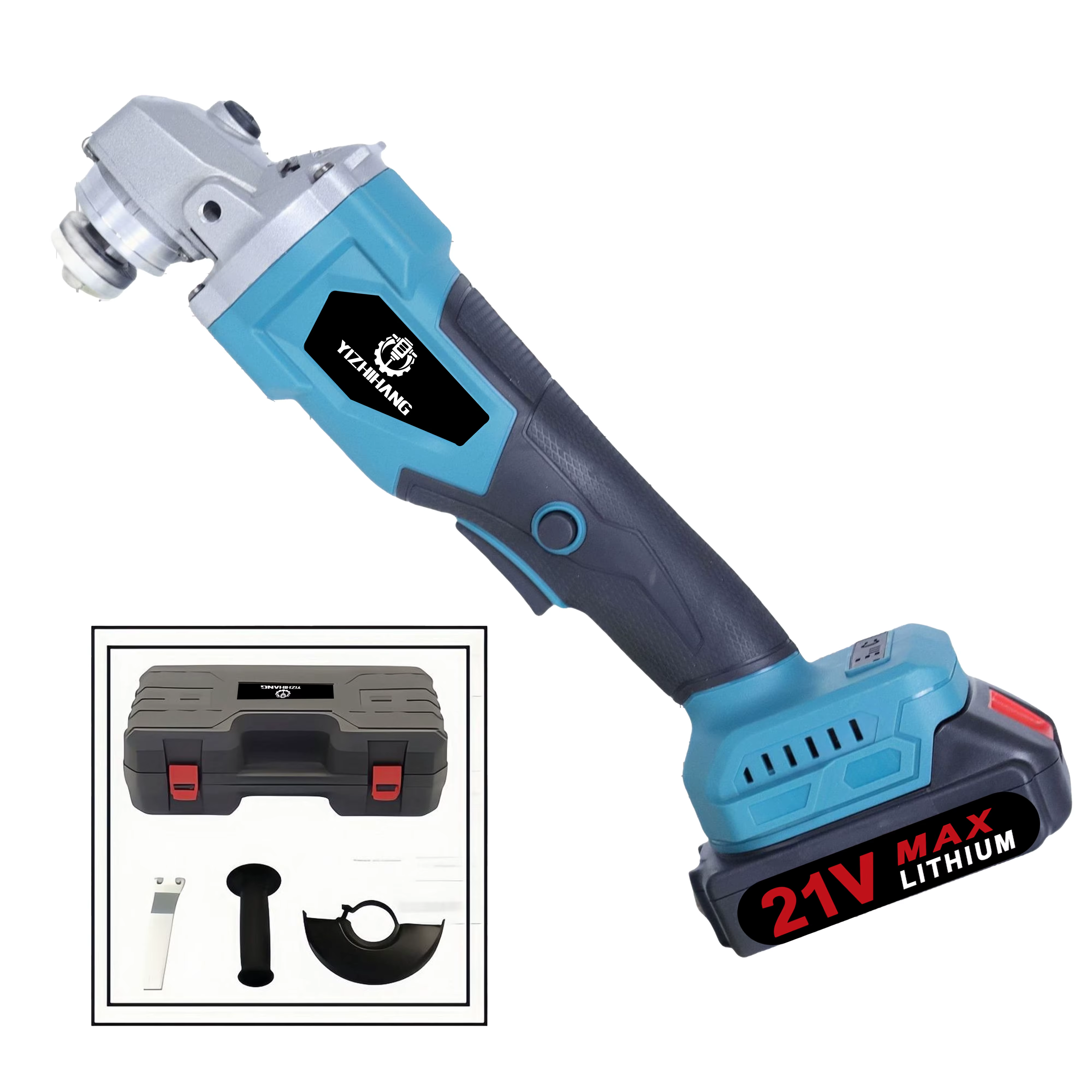 Meuleuse d'angle sans fil 125 mm de qualité industrielle et DIY, 1000 W, à batterie, avec disque dia