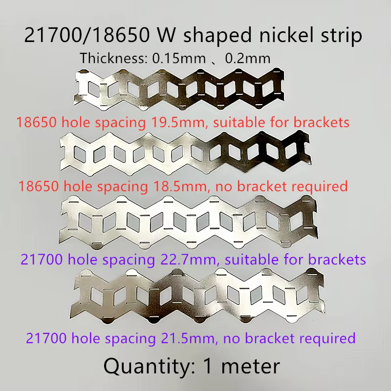 18650 et 21700 batterie 2P bande de Nickel ondulée feuille de Nickel Type W bobine de bande de Nicke