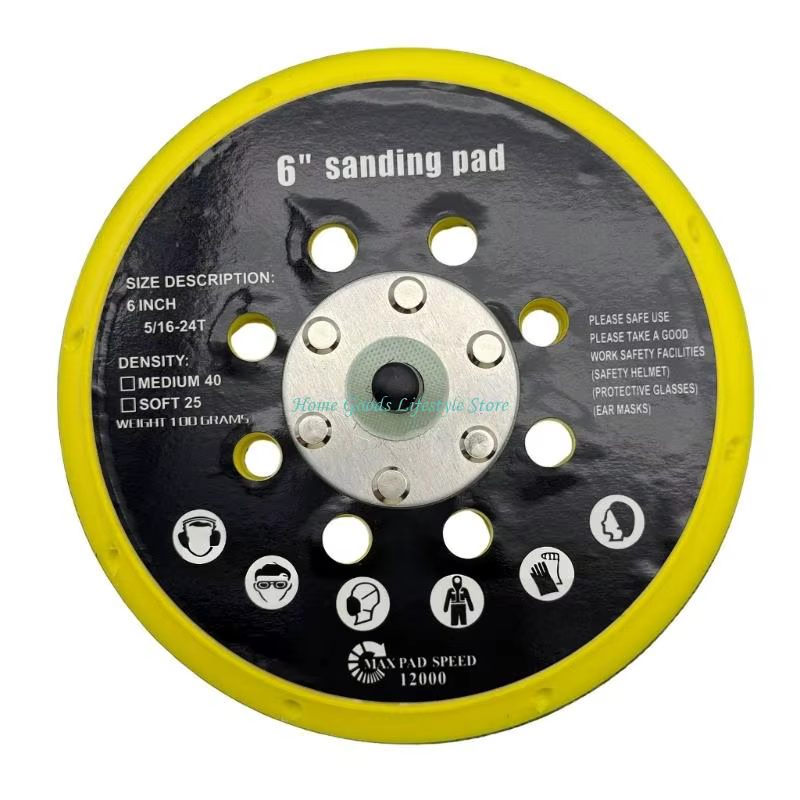 E74E plaque disque ponçage en plastique professionnelle 6 pouces pour ponceuse BO6030 BO6040 RO1,ES1