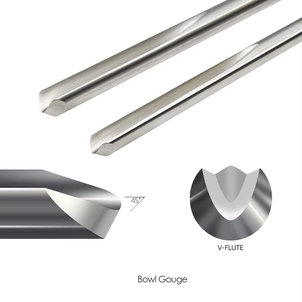 TASP HSS outils de tournage du bois 1/2 "3/8" bol Gouge 1/4 "broche Gouge travail du bois ébauche to