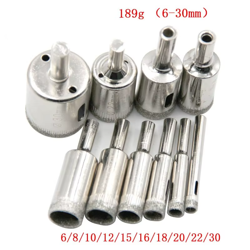 Lot de 15 ou 10 forets diamantés de 6 mm à 50 mm pour carrelage, verre, marbre, céramique – Scie clo