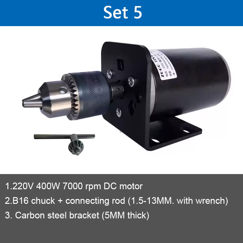 Ensemble de moteur CC pour mandrin de perceuse, petite perceuse d'établi à grande vitesse, mandrin d
