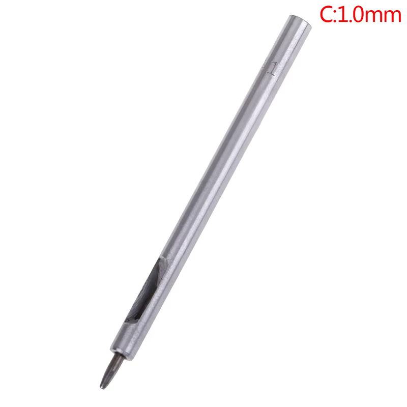 Perforateur de trous en cuir, 1 pièce, 0.5mm 1mm 1.5mm 2mm 2.5mm, outil de perçage de trous ronds, c
