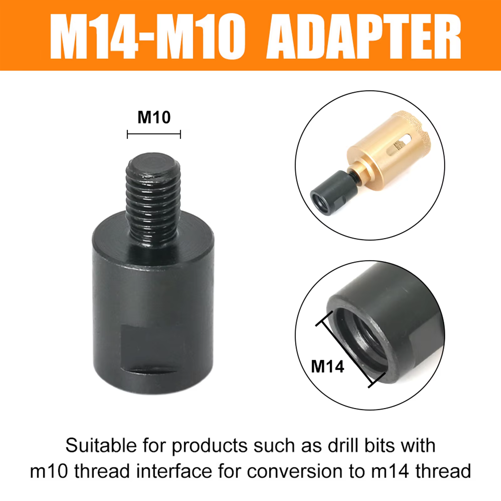 Adaptateur de meuleuse d'angle convertisseur M10 M14 5/8-11 convertisseur adaptateur connecteur d'ar