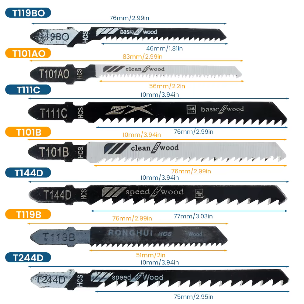 5 pièces scie alternative HCS lames sabre scie à main multi lame de scie pour bois métal plastique t