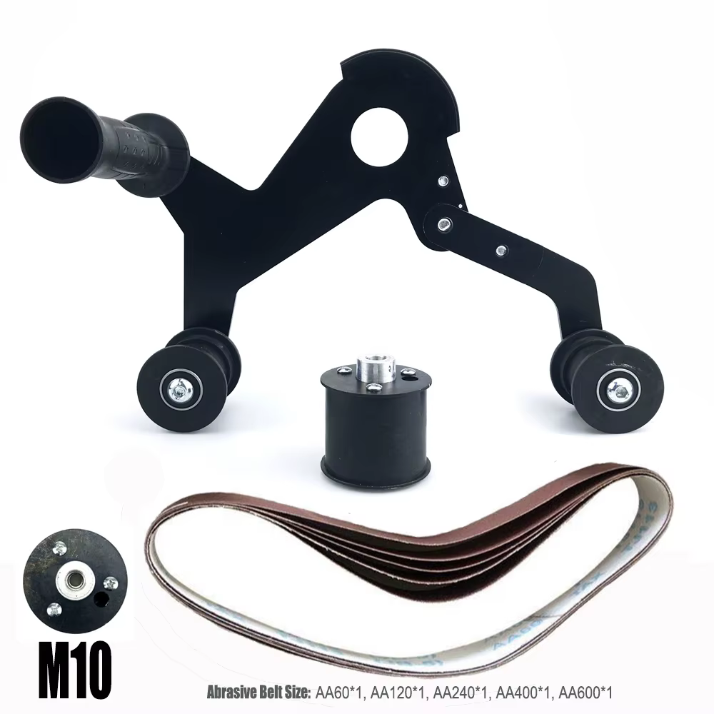 Kit adaptateur de meuleuse d'angle pour ponceuse à bande, pour le polissage de tubes ronds, le ponça