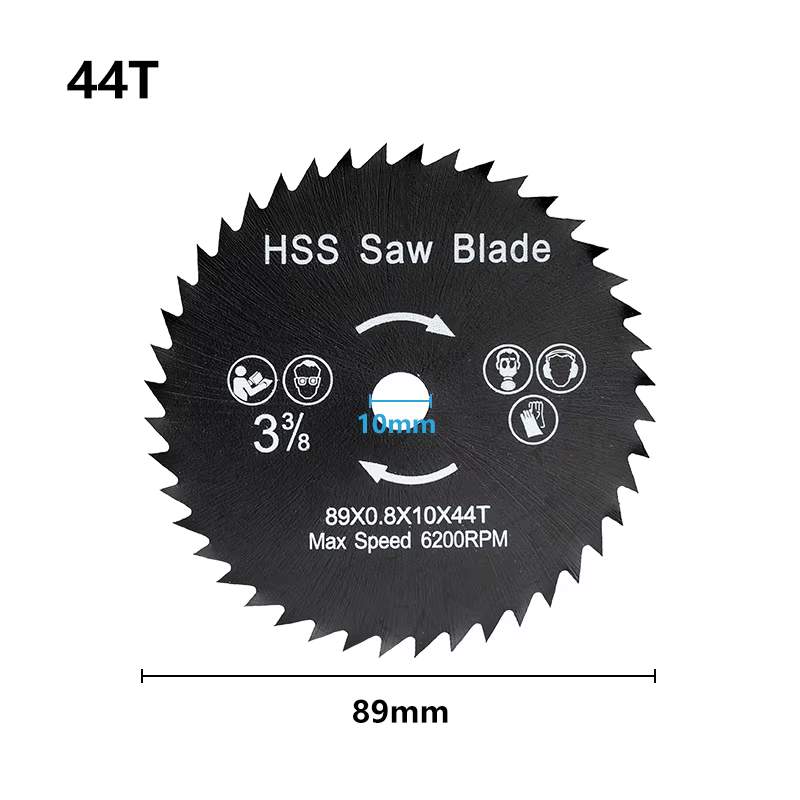XCAN 1 pièce 89/115mm HSS lame de scie circulaire disque de coupe du bois 44T 66T Mini lame de scie 