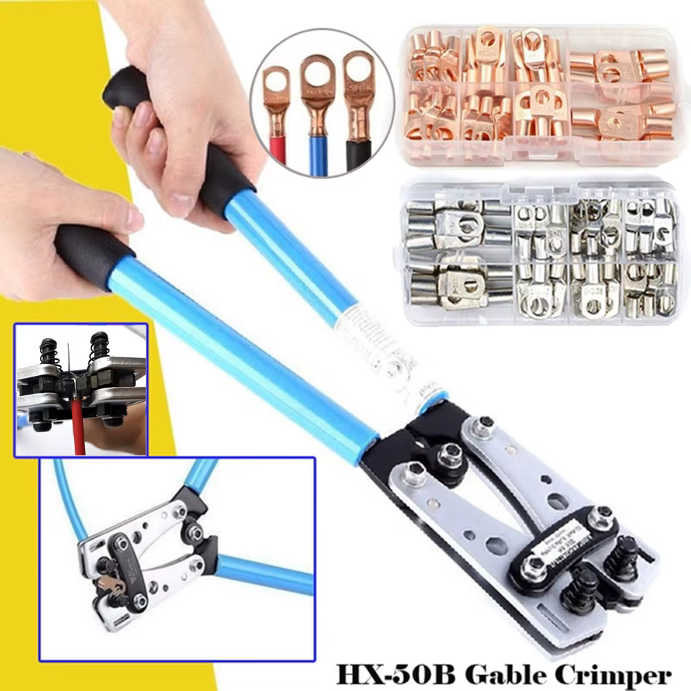 HX-50B 1/60/100 pièces outil de sertissage de câble Portable bornes professionnelles pince à sertir 