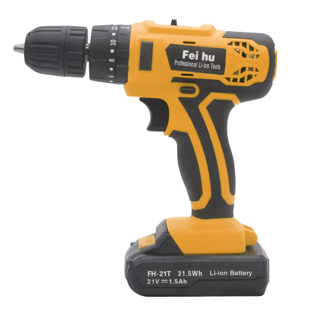 Perceuse sans fil 18V 1350 tr/min avec couple élevé, batterie Li-ion 2.0Ah, outils de perçage