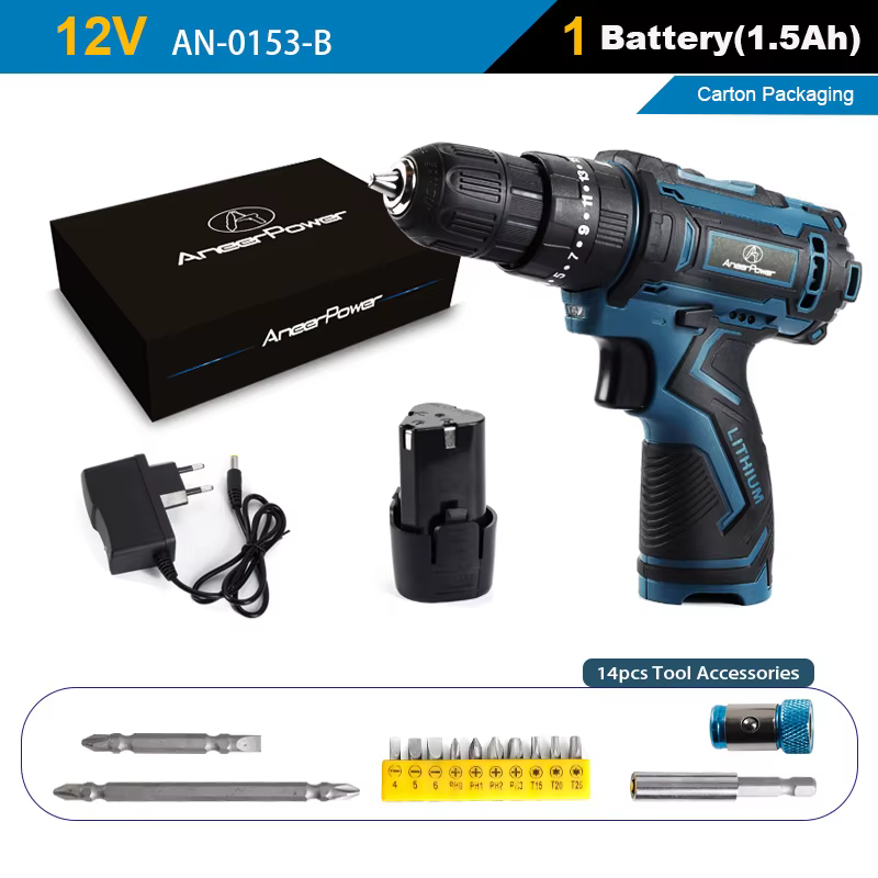 Perceuse visseuse électrique sans fil 21V 16,8 V 12 V, outil à percussion, tournevis, avec mini batt