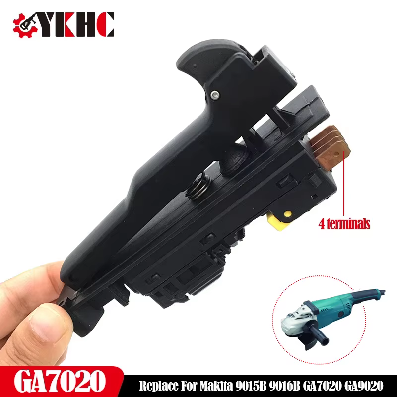 Interrupteur 220V 4T de remplacement pour Makita 9015B 9016B GA9020 GA 7020 GA 9020, accessoires et 