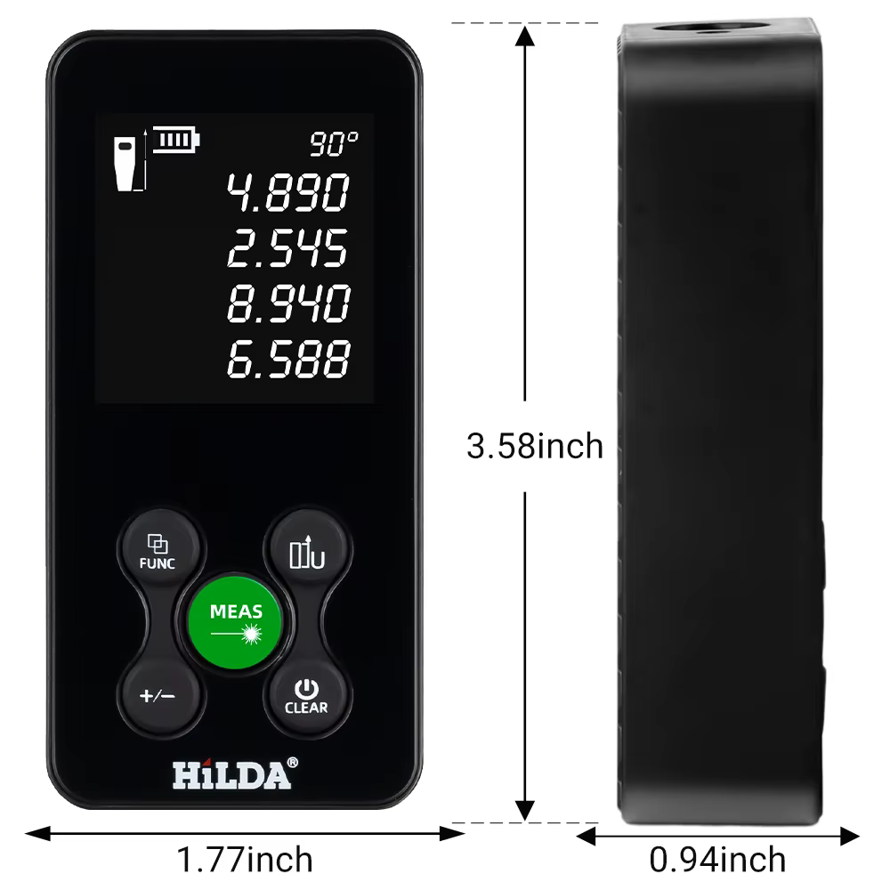 HILDA 50/100/120M télémètre Laser lumière rouge/verte Distance Laser bande numérique mesure Laser d'