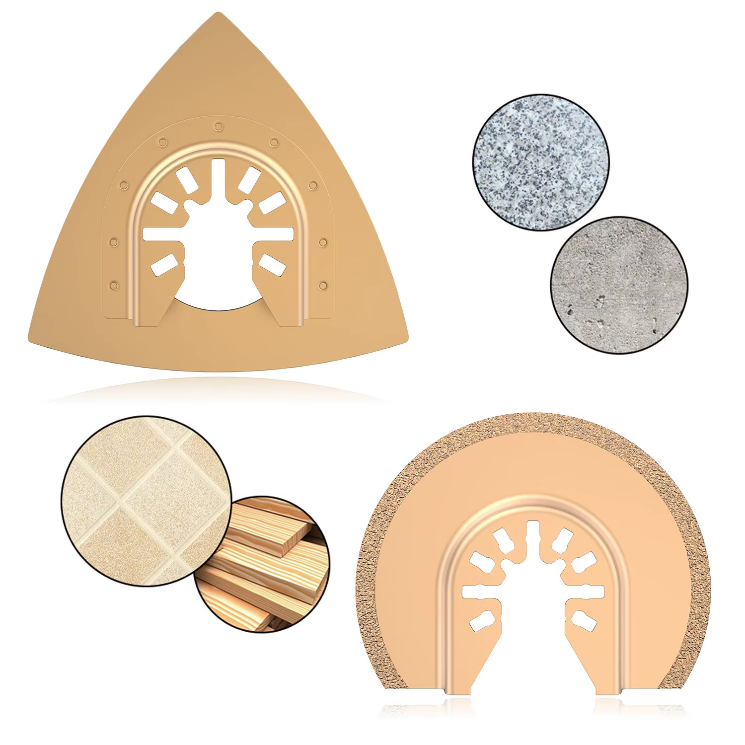 Outil Osccorporelle en Diamant et Carbure pour Changement Rapide, Multi-Outils, pour Carrelage, Béto