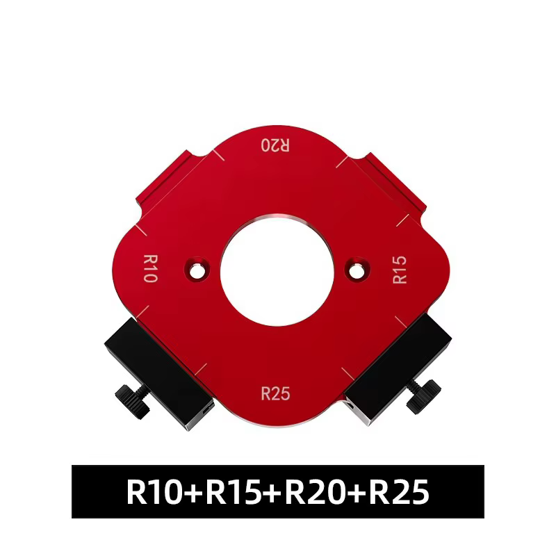 Gabarit de positionnement pour routeur à bois R10-R50, gabarit à rayon 4 en 1 pour angles et arcs, o