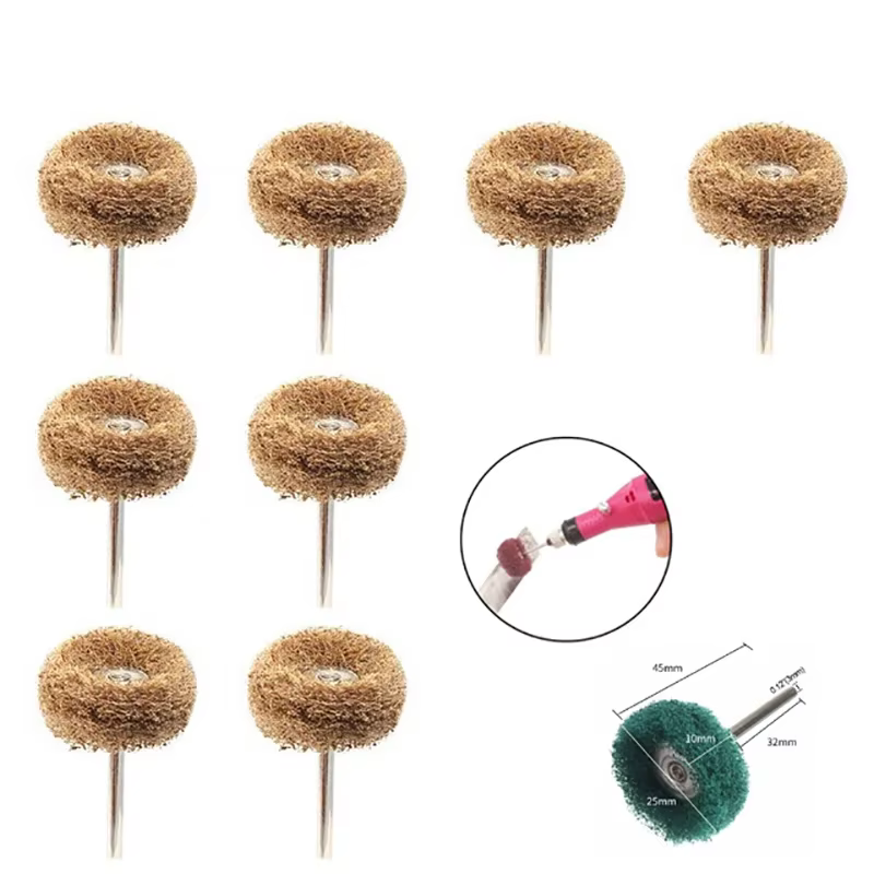 Ensemble de 5 à 20 mini-brosses abrasives pour perceuse, roues de polissage en nylon pour outils rot