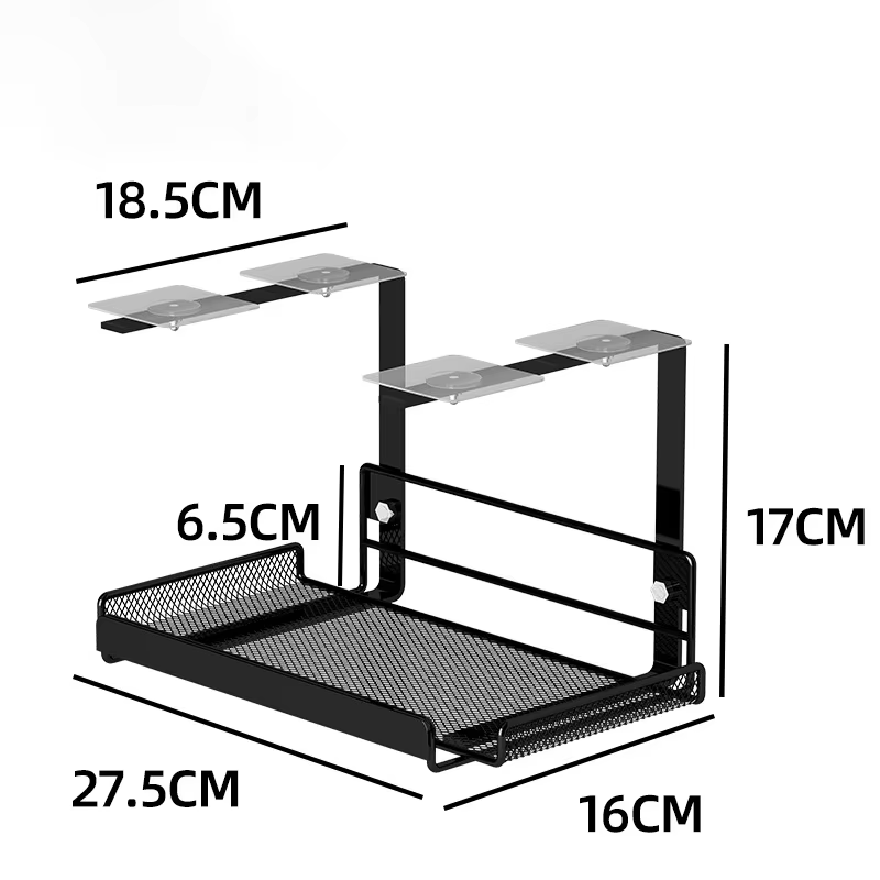 Étagère de rangement réglable sous la table, étagère multifonctionnelle sans trou pour la cuisine, l