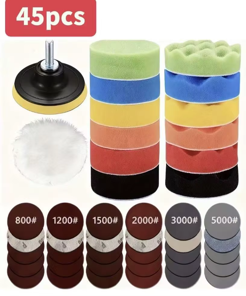 Kits de polissage, accessoires de polissage, meuleuses d'angle, polisseuses pour le polissage, le me