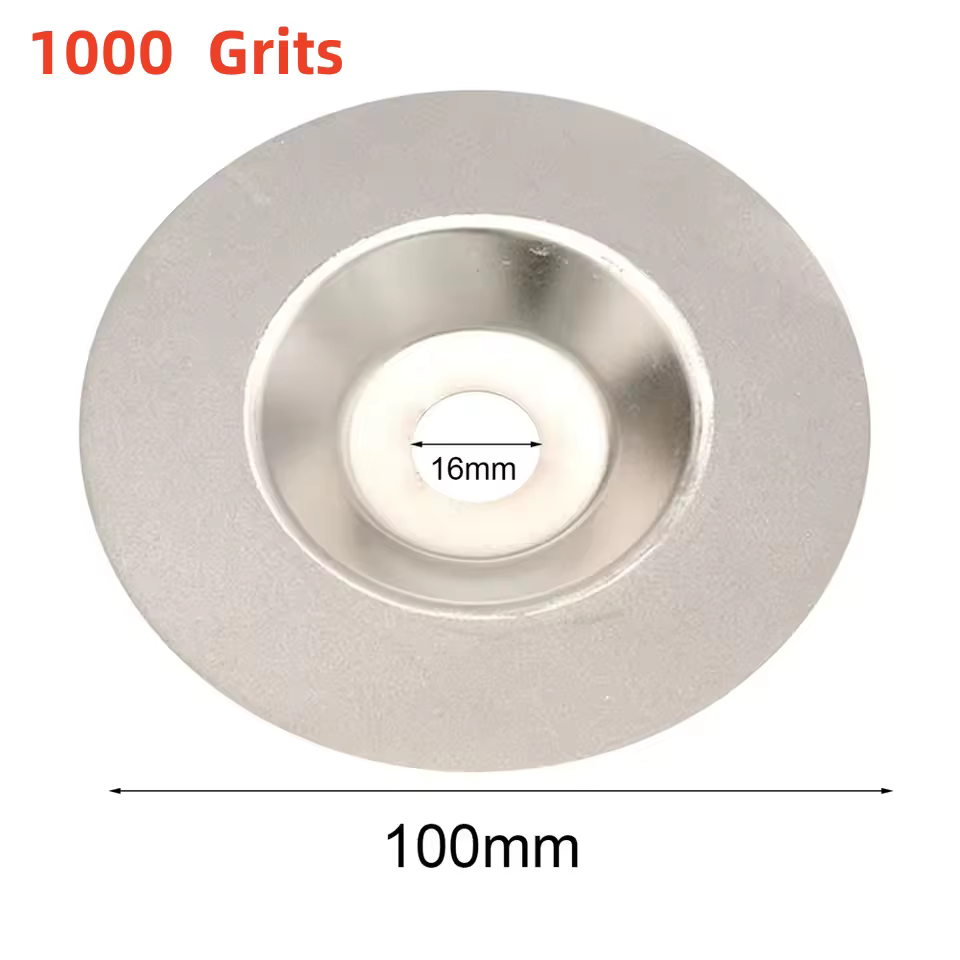 1 pièce Disque d'affûtage diamanté 100 mm, Disque abrasif en émeri, Granulométrie 400-1000 pour meul