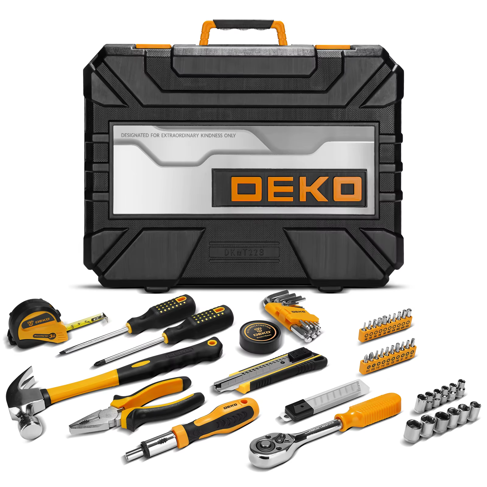 DEKO 228 pièces clé à douille outil de réparation automobile paquet combiné ensemble d'outils mixtes