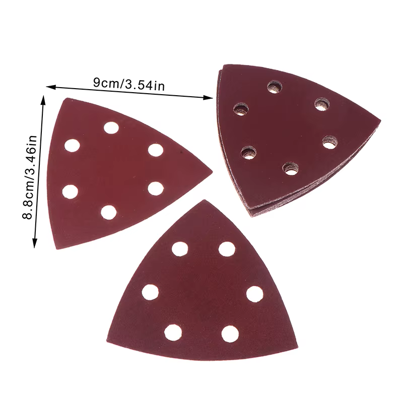 Pour ponceuses Delta/Multi-Grip 40 pièces tampons de ponçage triangulaires 6 trous ponceuse détaillé