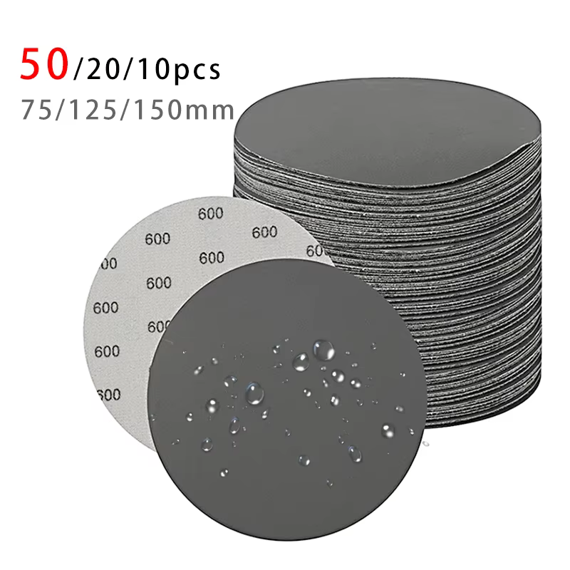 Disque universel en papier abrasif sec et humide, 75/125/150mm, métal poli, outils pour le travail d