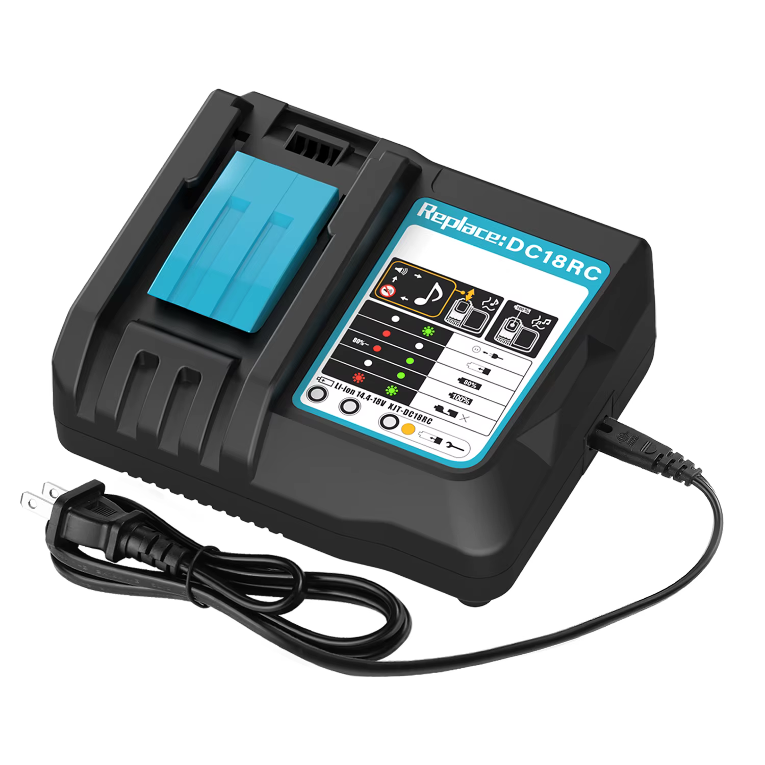 Chargeur de batterie Li-ion DC18RC pour Makita 18V BL1830 BL1815 14.4V BL1430 Chargeur à charge rapi
