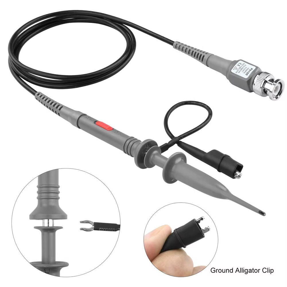 Kit de sonde d'oscilloscope P6100 BNC, 100MHz, 1X, 10X Mayitr, testeur de haute précision, avec pinc