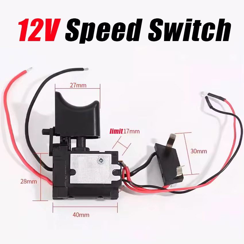 Perceuse sans fil 12V 16.8V 21V 25V, interrupteur Li-ion, perceuse à main électrique, tournevis élec