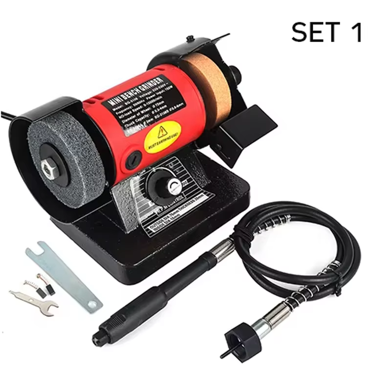 Ponceuse de table 220V, machine à polir, ponceuse de bureau, bricolage, travail de calcul, meulage, 