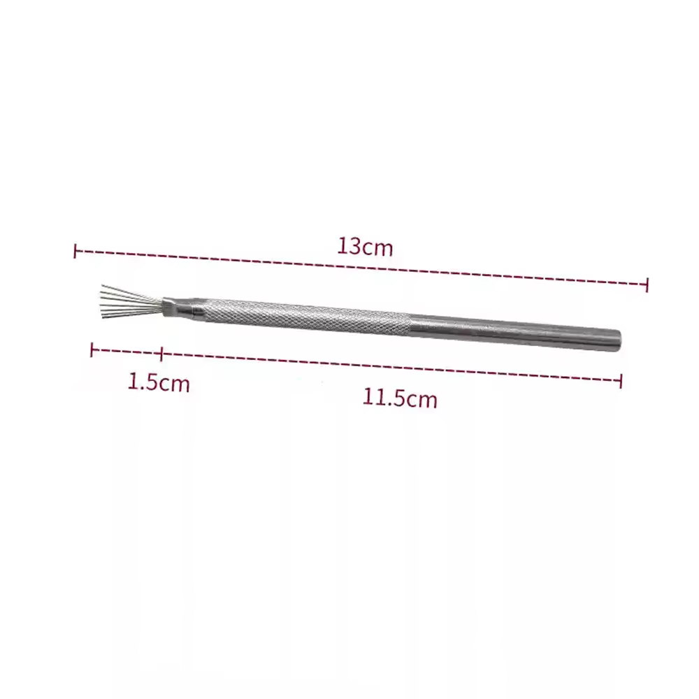 Brosse en acier pour la texture de la poterie, outil de rasage, grattoir à cheveux, artisanat en cér