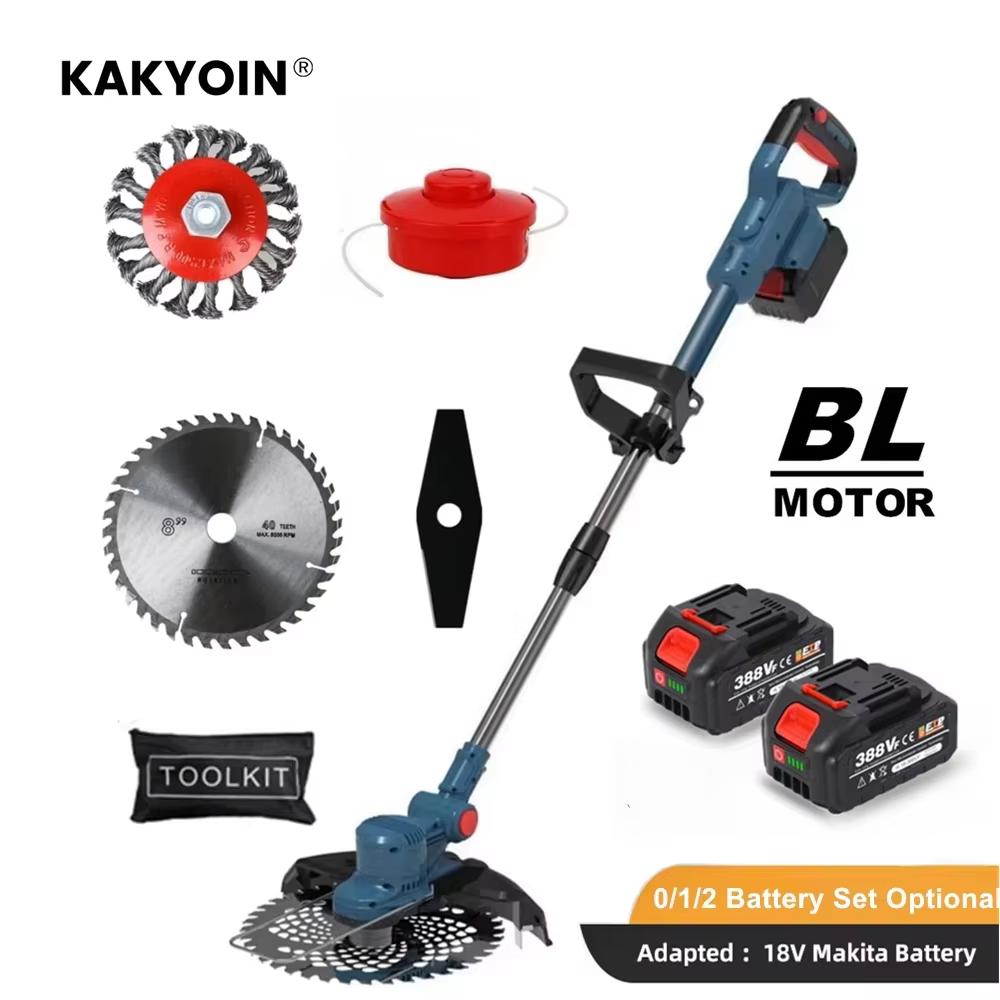 Tondeuse à gazon sans fil avec moteur sans balais, débroussailleuse électrique, outils de jardinage 