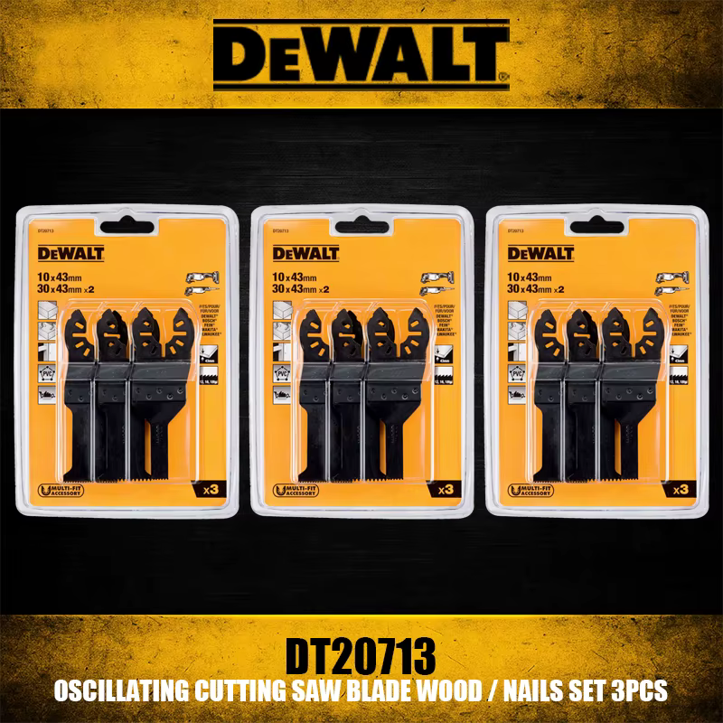 DEWALT DT20713 lame de scie oscillante bois/clous ensemble 3 pièces accessoires d'outils coupes de p