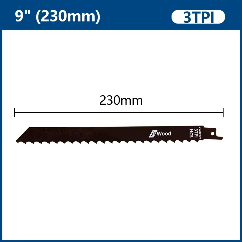 XUCHUAN Lame de Scie Sauteuse 9 "230mm 3TPI Bois Élagage Lame de Scie Alternative Sharp Dents Au Sol