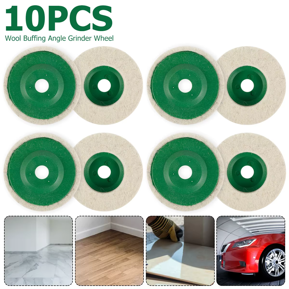 10/20 pièces laine roue de polissage tampon de polissage meuleuse d'angle roue feutre tampon de poli