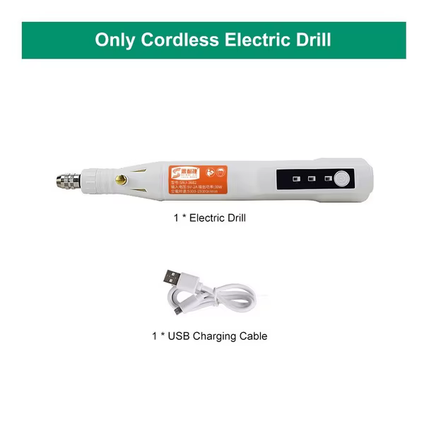 Meuleuse électrique sans fil, perceuse électrique, outil à distance, 3 vitesses réglables, mini styl