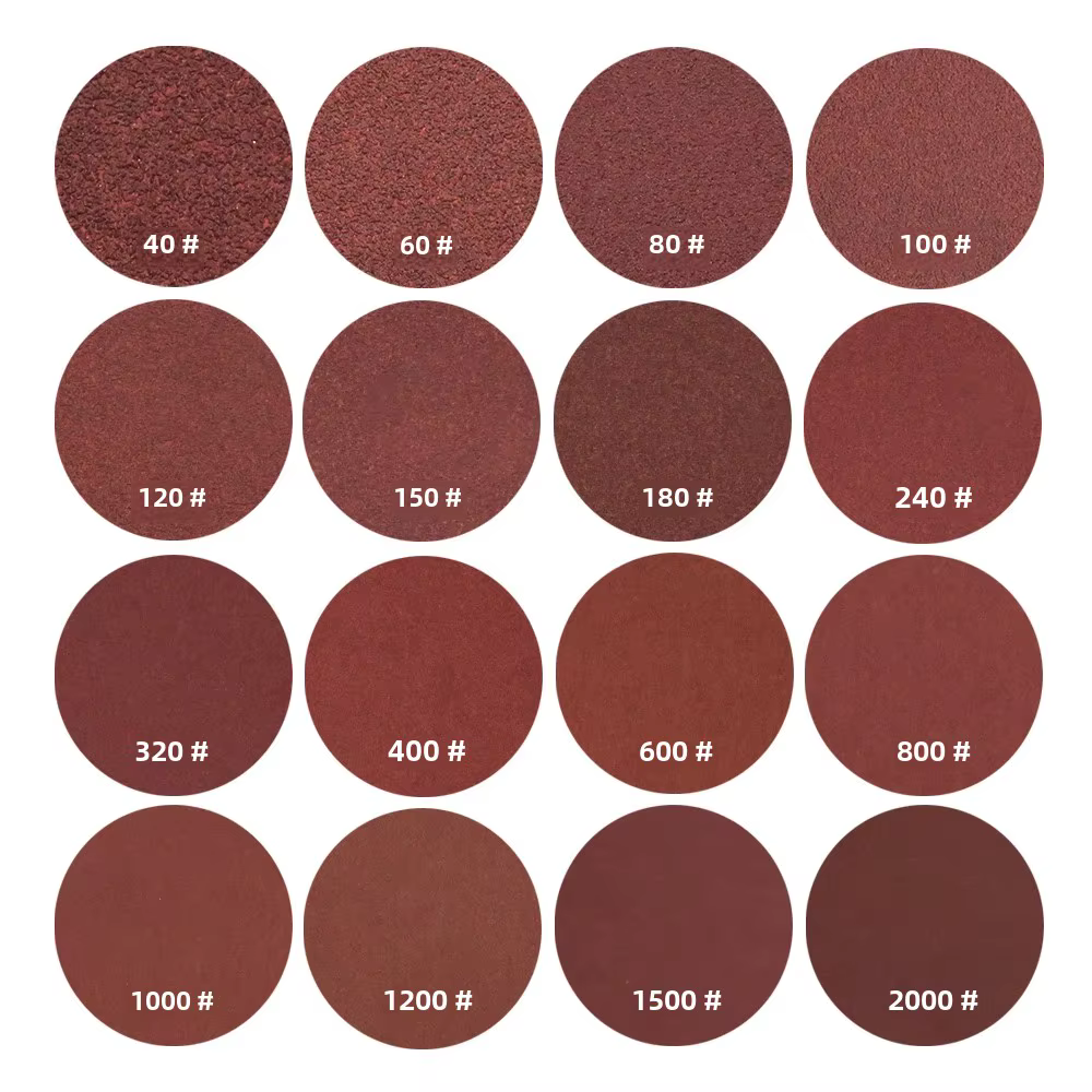 10/20/50 pièces disques abrasifs 2/3/4/5/6/7 pouces crochet et boucle 40-2000 grains papier de verre