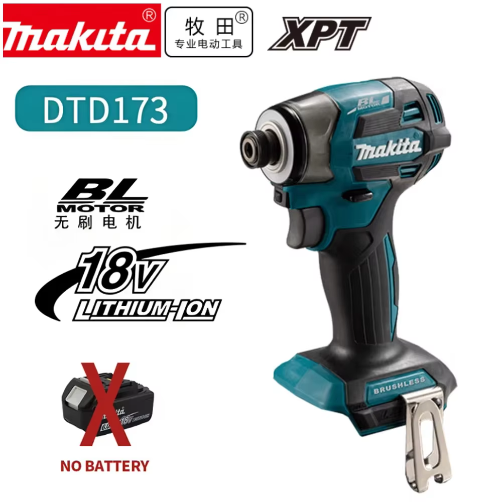 MAKITA DTD173 Visseuse à chocs sans fil 18V sans balais – Couple max. 180 N·m, mandrin hexagonal 1/4