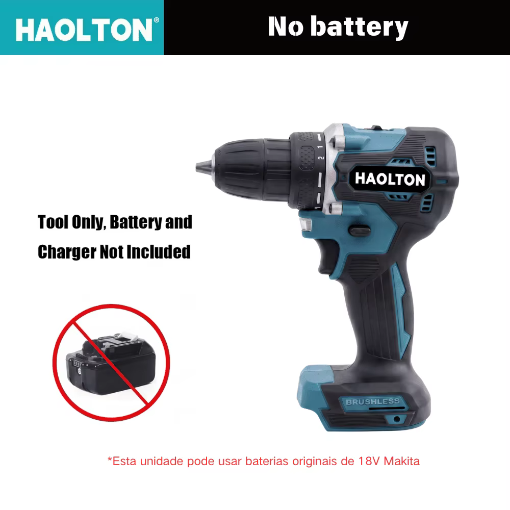 Perceuse à percussion sans fil Makita 18V, 3/8 pouce, 1700 tr/min, sans balais, outil électrique au 
