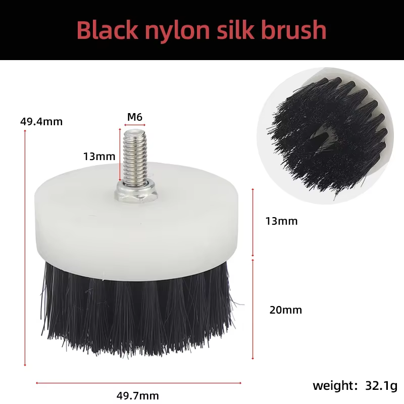 Perceuse électrique de 2 pouces, brosse de nettoyage en métal, brosse de polissage de 6mm, lavage de